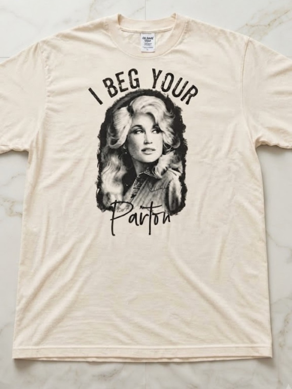 Dolly Parton I Beg Your Pardon Vintage White T-Shirt